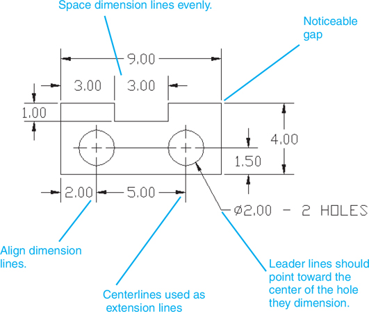 A figure depicts the drawing of a composite object with dimensions.