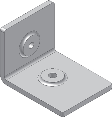 A figure illustrates an L-shaped bracket. This bracket features two mounting holes intended for adding bevel gears.