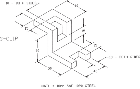 A figure depicts the isometric view of an S-clip.