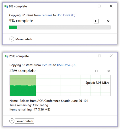 Windows is a veritable chatterbox when it comes to copying or moving files.