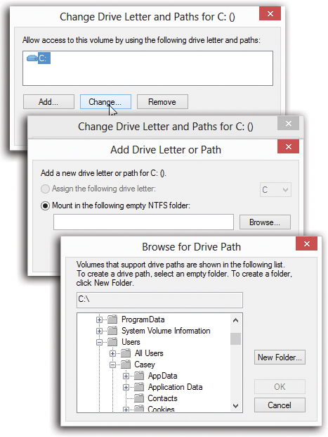 Here’s how to make a drive appear as a folder icon on any other drive: Designate an empty folder to be the receptacle—a metaphysical portal—for the drive’s contents.