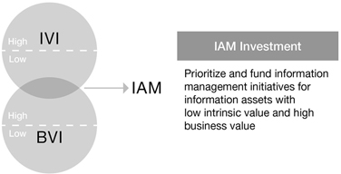 Figure 11.3 Using Information Valuations to Prioritize Information Asset Management Investments