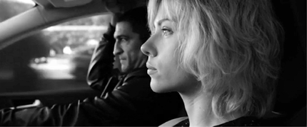 Figure 1.44 to an incoming shot with a high magnitude x-axis vector field. Lucy (Scarlett Johansson) driving – a high magnitude “right to left vector field.” Source: Copyright 2014 Universal Pictures.