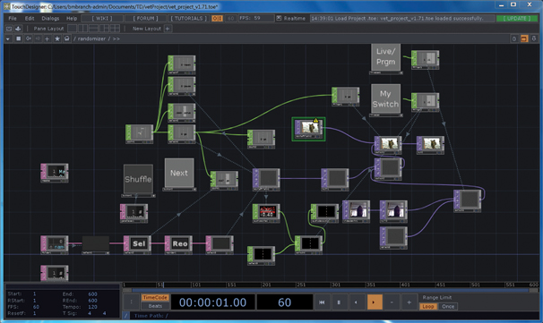 Figure 4.63 Screenshot of TouchDesigner sketch