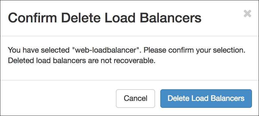 Deleting load balancer