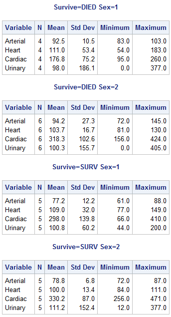 BY Groups Created by PROC MEANS