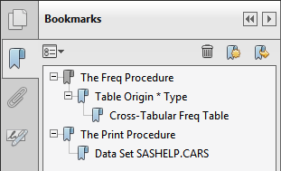 PDF Output Default Bookmark Tree