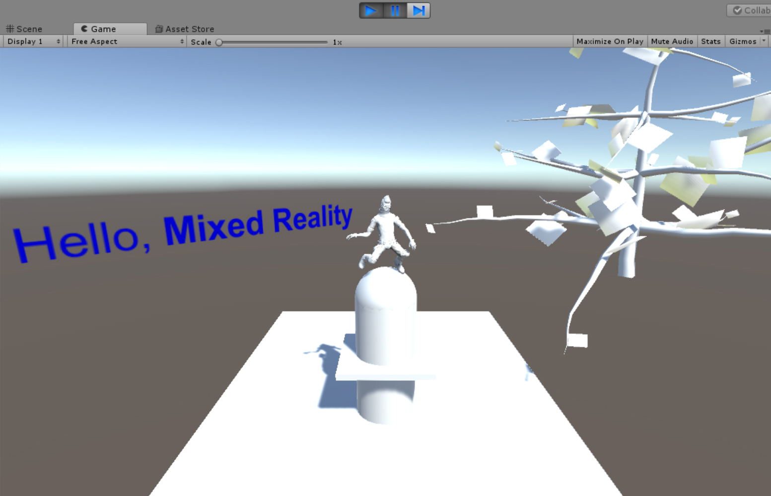 A screenshot showing the physics of a ragdoll, which appears to be falling.