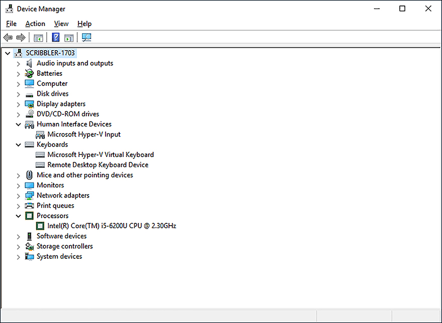 A screen shot shows Device Manager.