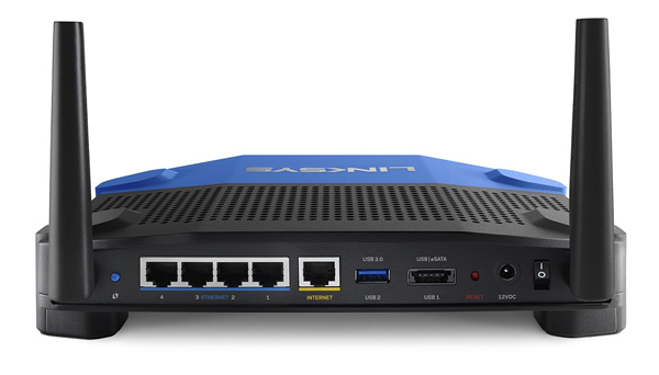 Figure 2: Gateways feature built-in Ethernet switches, as you see here at the left of this Linksys Dual-Band AC1200.