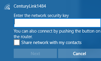 Figure 32: Enter the network’s security key and click Next.