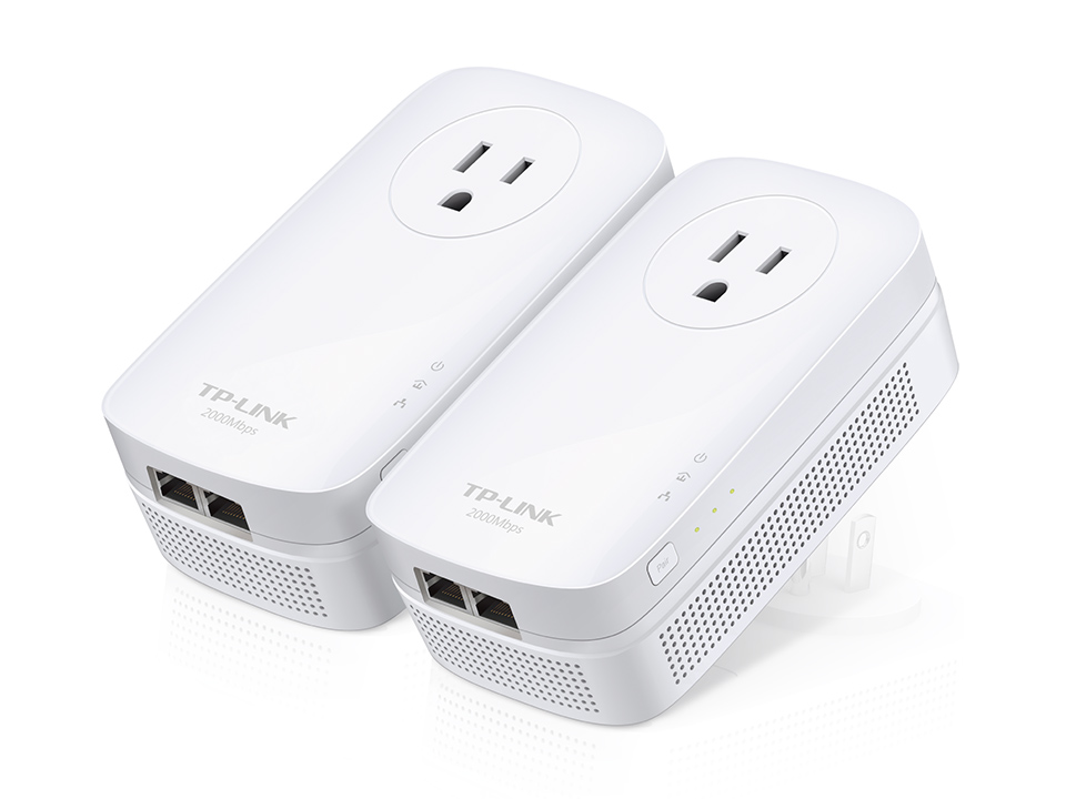 Figure 9: Powerline devices, like this pair from TP-Link, let you send networking signals securely through your homes electrical wiring.