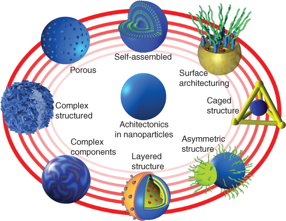 Scheme showing nanoparticles with various architectures.