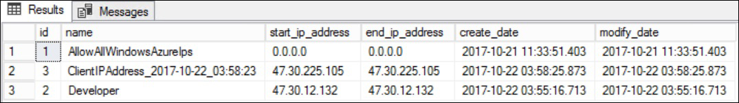 Connecting and Querying the SQL Database from SQL Server Management Studio