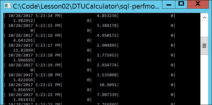 Finding an Initial Service Tier for the Database to be Migrated using the DTU Calculator