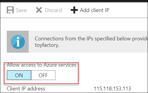 Managing the Server-Level Firewall Rules using the Azure Portal