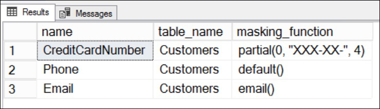 Activity: Implement Dynamic Data Masking