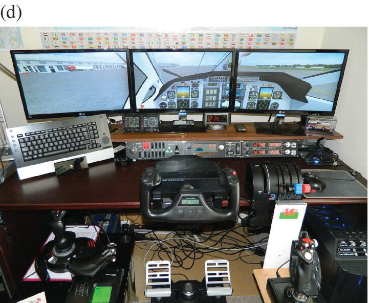 Photo displaying hobby flight simulator.