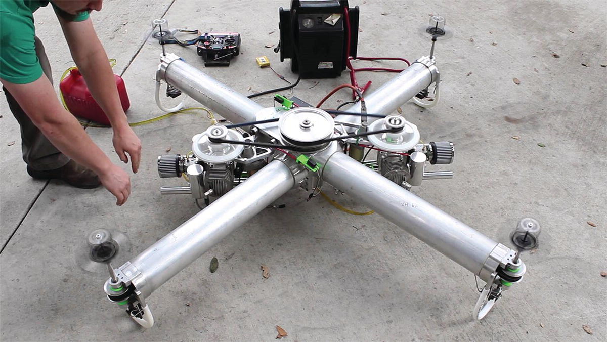 Photo of a VPP quad‐rotor with ICEs.