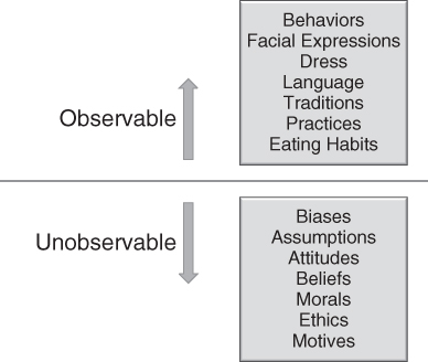Scheme for Observable and Unobservable Cultural Attributes.