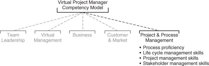 Depiction of Process and Project Management Skills chart.