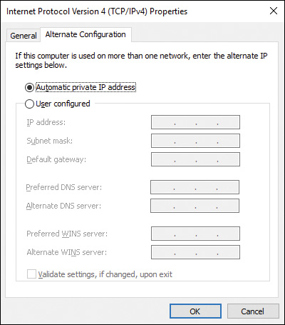 Screenshot of the Properties Dialog box specific to Internet Protocol version 4.
