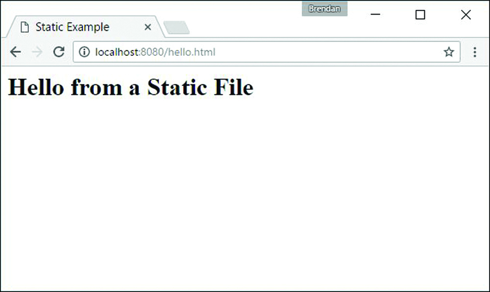 Screenshot shows implementing a basic static file web server