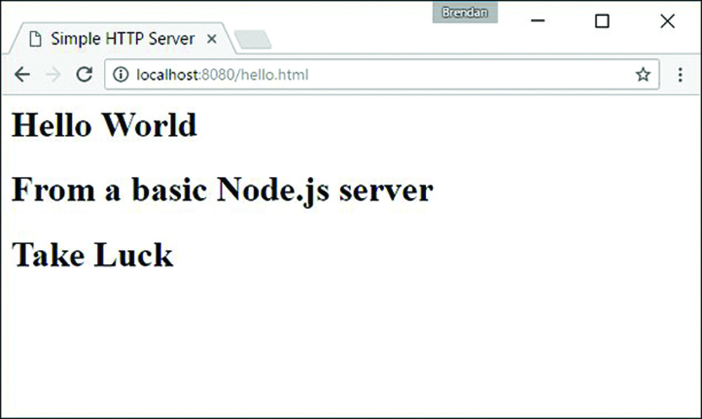 Output of a basic HTTP GET server
