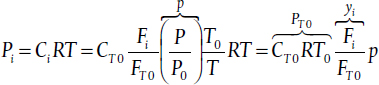 The equation representing the ideal gas law P subscript i is shown.