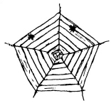 Schematic shows a spiderweb.