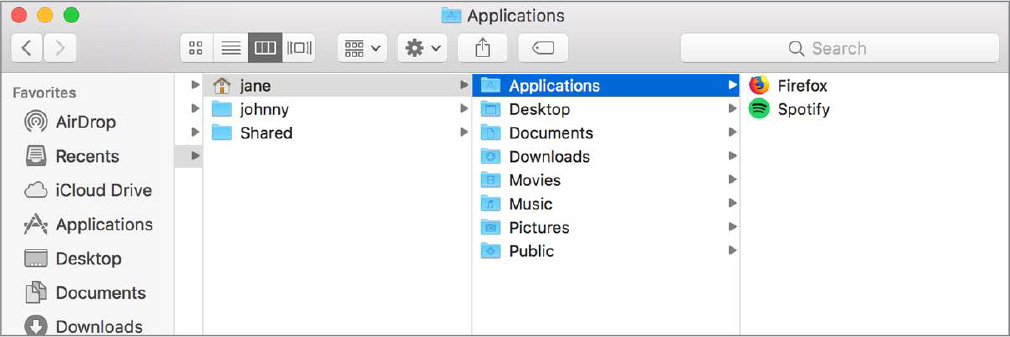 A screenshot of the Finder shows the installed apps in the Applications folder.