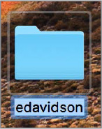 A folder icon named "edavidson" is shown.