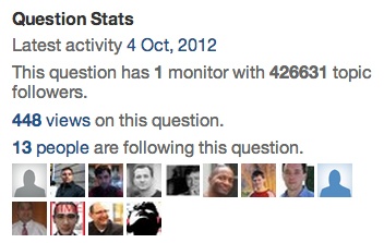 People following the Quora question “Customer Development: How did you test and run a hypothesis?”