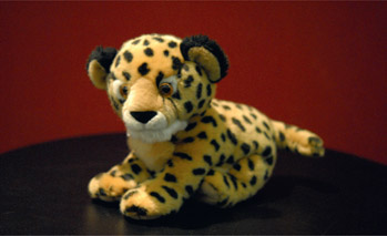 Figure 7.5: Cheetah toy with film speed set to ISO 1600, f/2.8 at 1/125th, high-level digital NR.