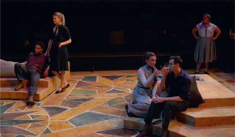 Figure 9.13: Scene from Twelfth Night, shot from a lower row in the stage right seating section.