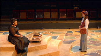Figure 9.16: Court scene from Twelfth Night, shot from the lower rows in the center of the stage right seating section.