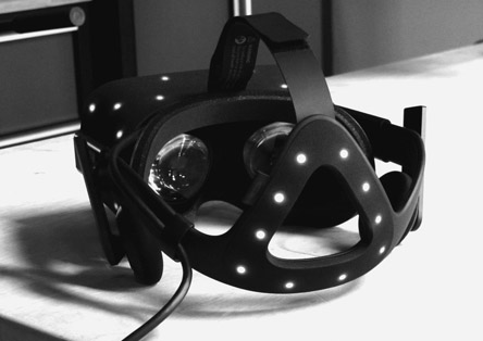 Figure 4.8 The Oculus Rift’s infrared LEDs (not visible to the naked eye)