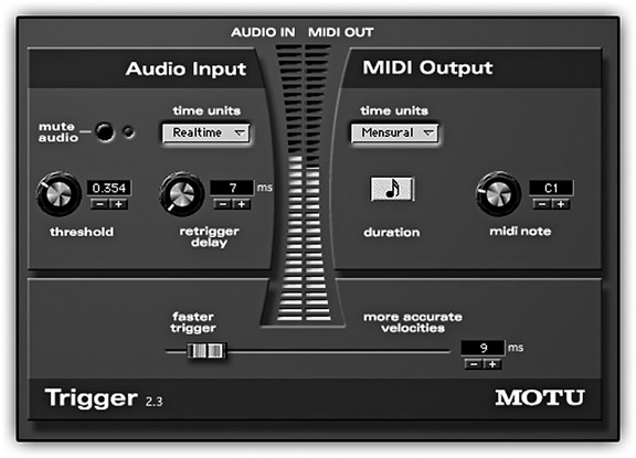 Figure 26.3 The MOTU Trigger plugin.