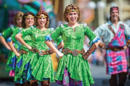 Figure 9.5 Brave highland dancers. Festival of Fantasy Parade. Walt Disney World Resort.