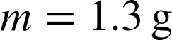 m equals 1.3 normal g