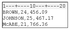 Raw data using commas as field delimiters as well as having commas in the values.