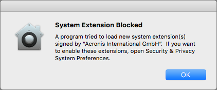 **Figure 12:** This alert appears when you try to install a new third-party kernel extension in High Sierra (or when an app attempts to do so for you).