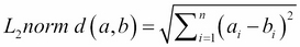 Euclidean distances