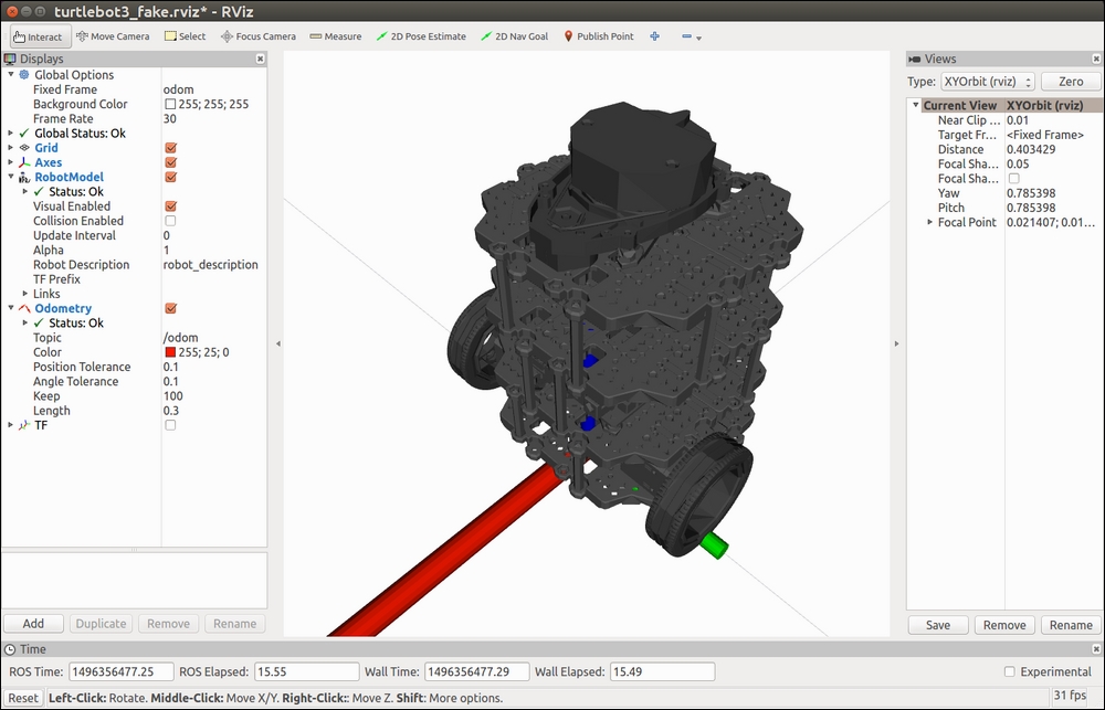 Launching TurtleBot 3 simulation in rviz