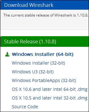 Installing Wireshark on Windows