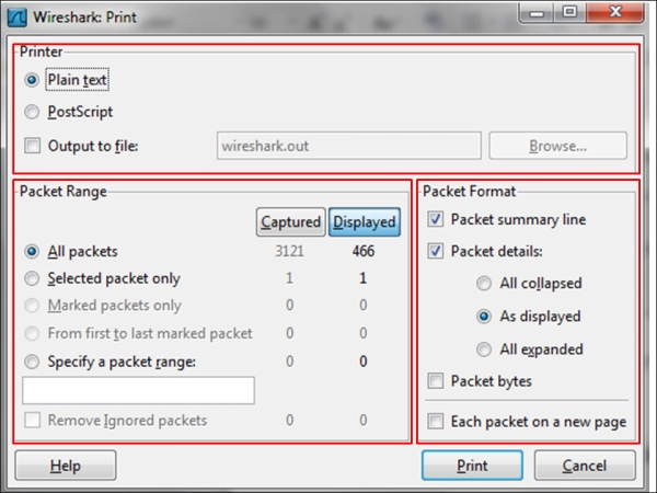 How to print data