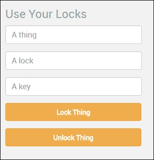 Locking your things