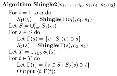 Community detection and the shingling algorithm