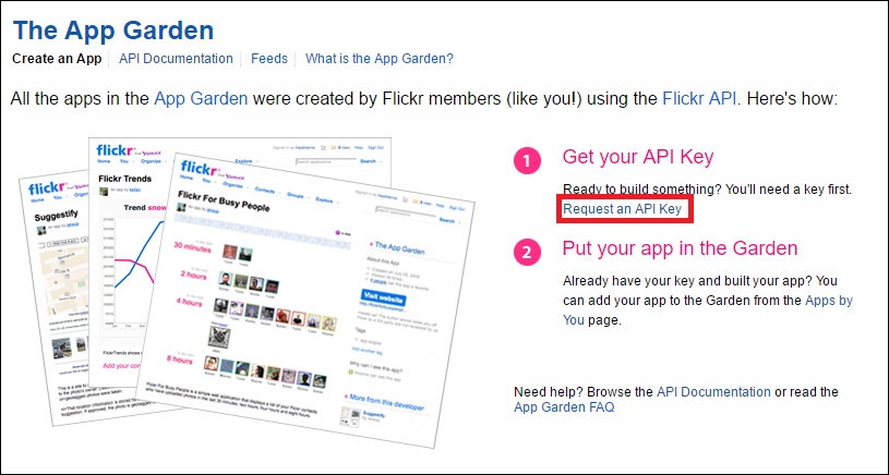 Creating the Flickr app