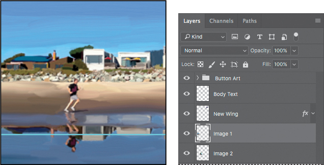 A screenshot shows a photo and the "Layer panel" with one layer selected.